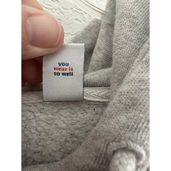 OLD NAVY California 1994 Womens Fleece Hoodie Sweatshirt Large Grey Kangaroo - Picture 6 of 8